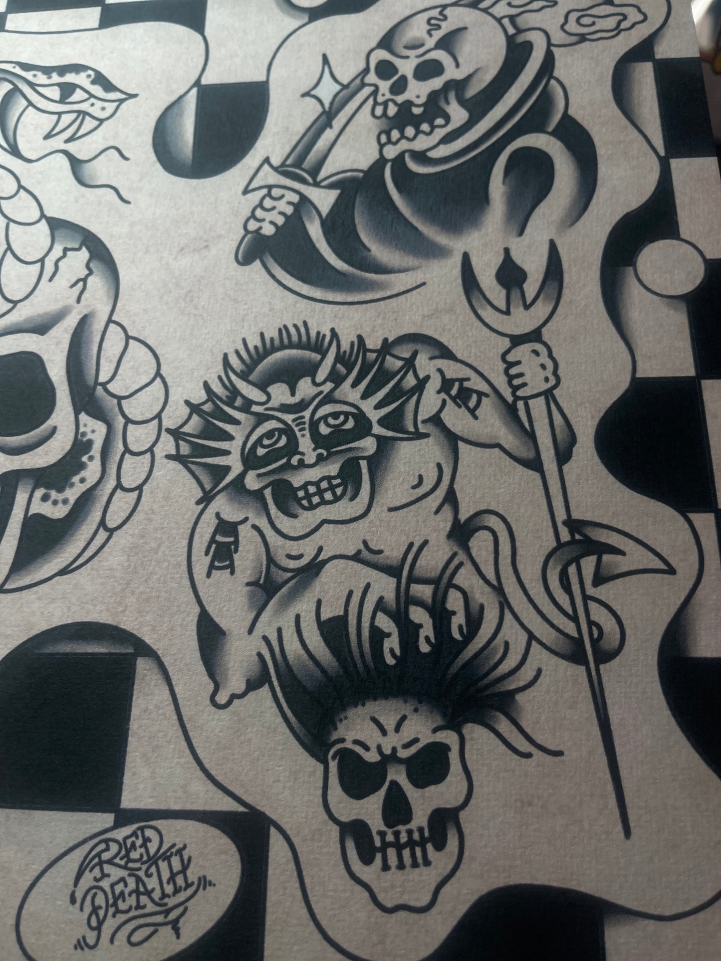 Skull Collector - Tattoo Flash Print