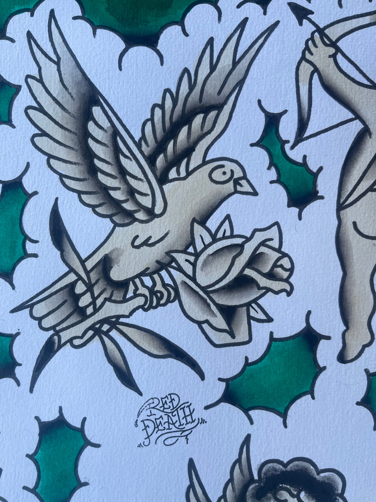 INRI - A3 Original Tattoo Flash Sheet