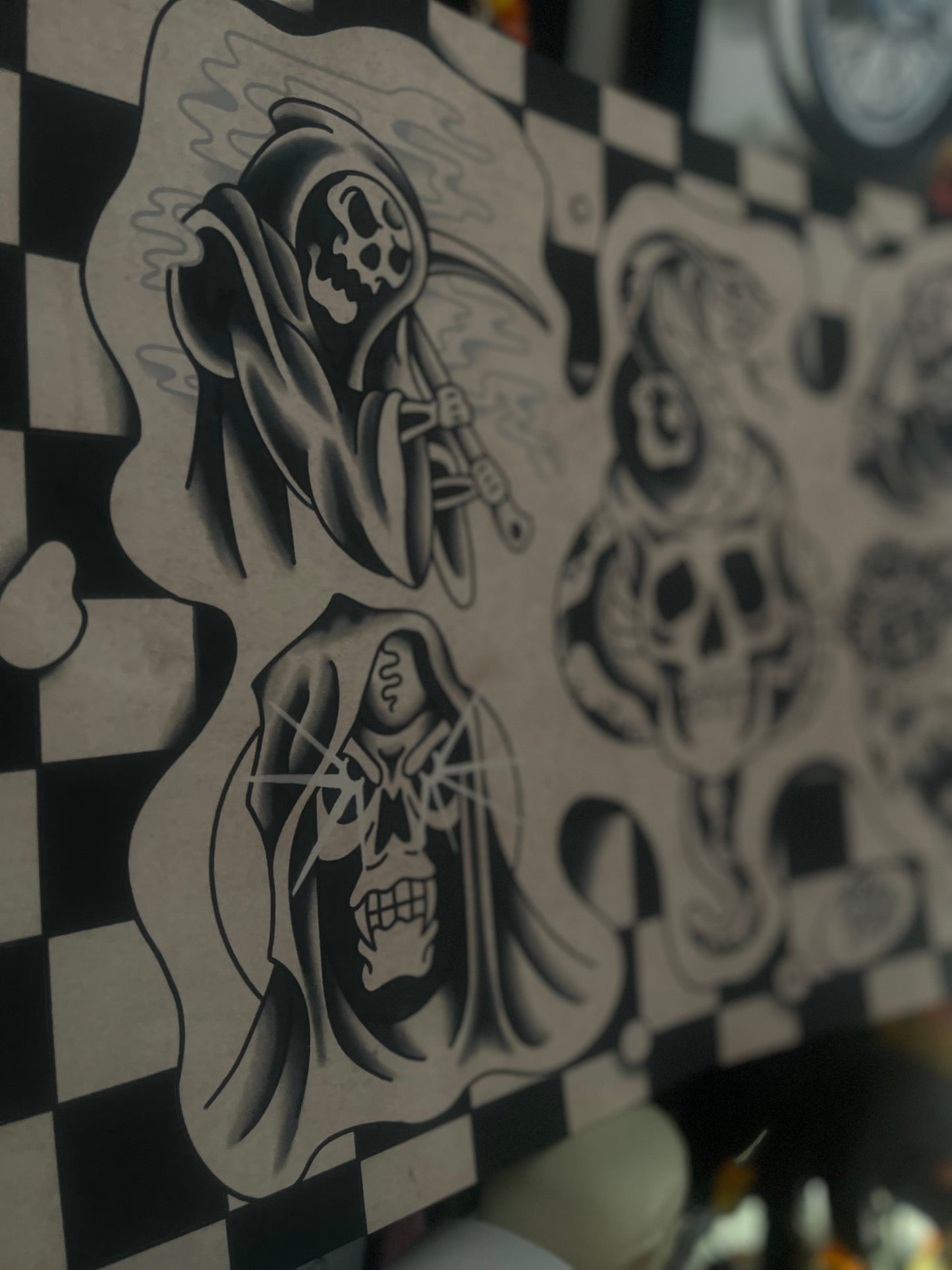 Skull Collector - Tattoo Flash Print