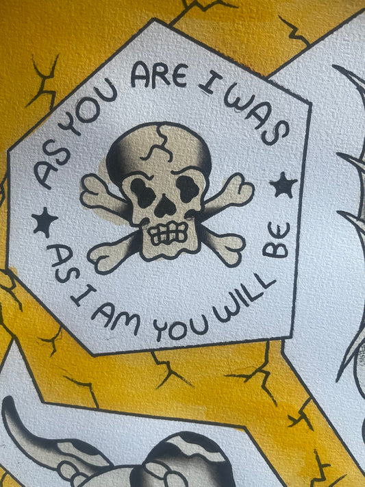As you are, I was - A3 Original Tattoo Flash Sheet