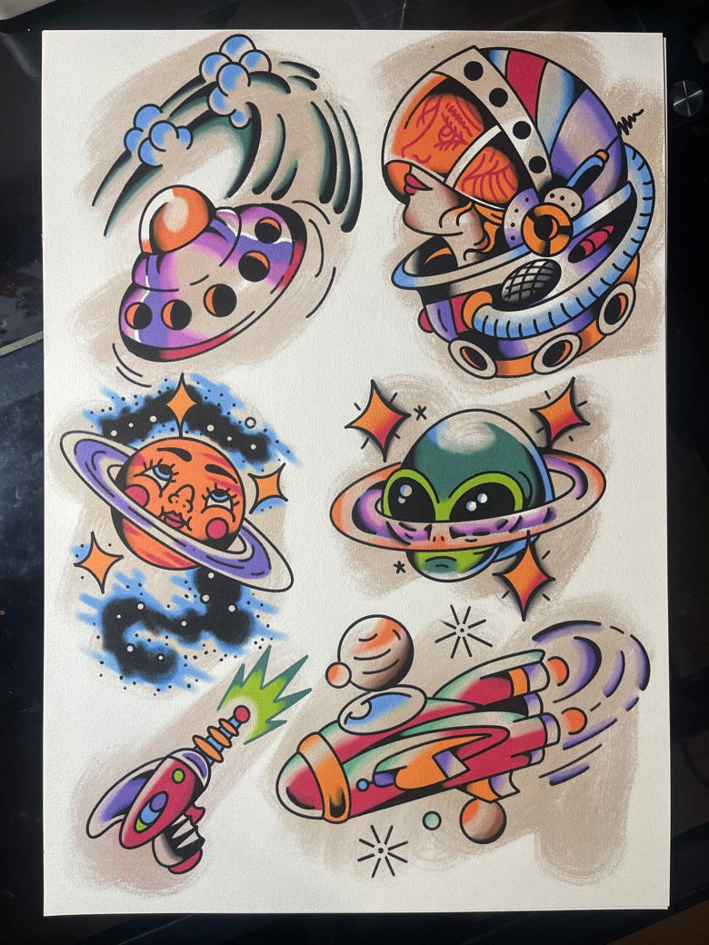 Interdimensional - Tattoo Flash Print