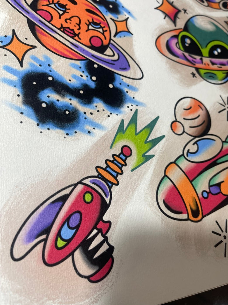 Interdimensional - Tattoo Flash Print