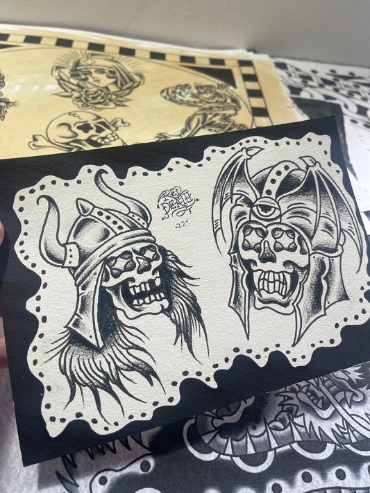 Draugr - A5 original Tattoo flash