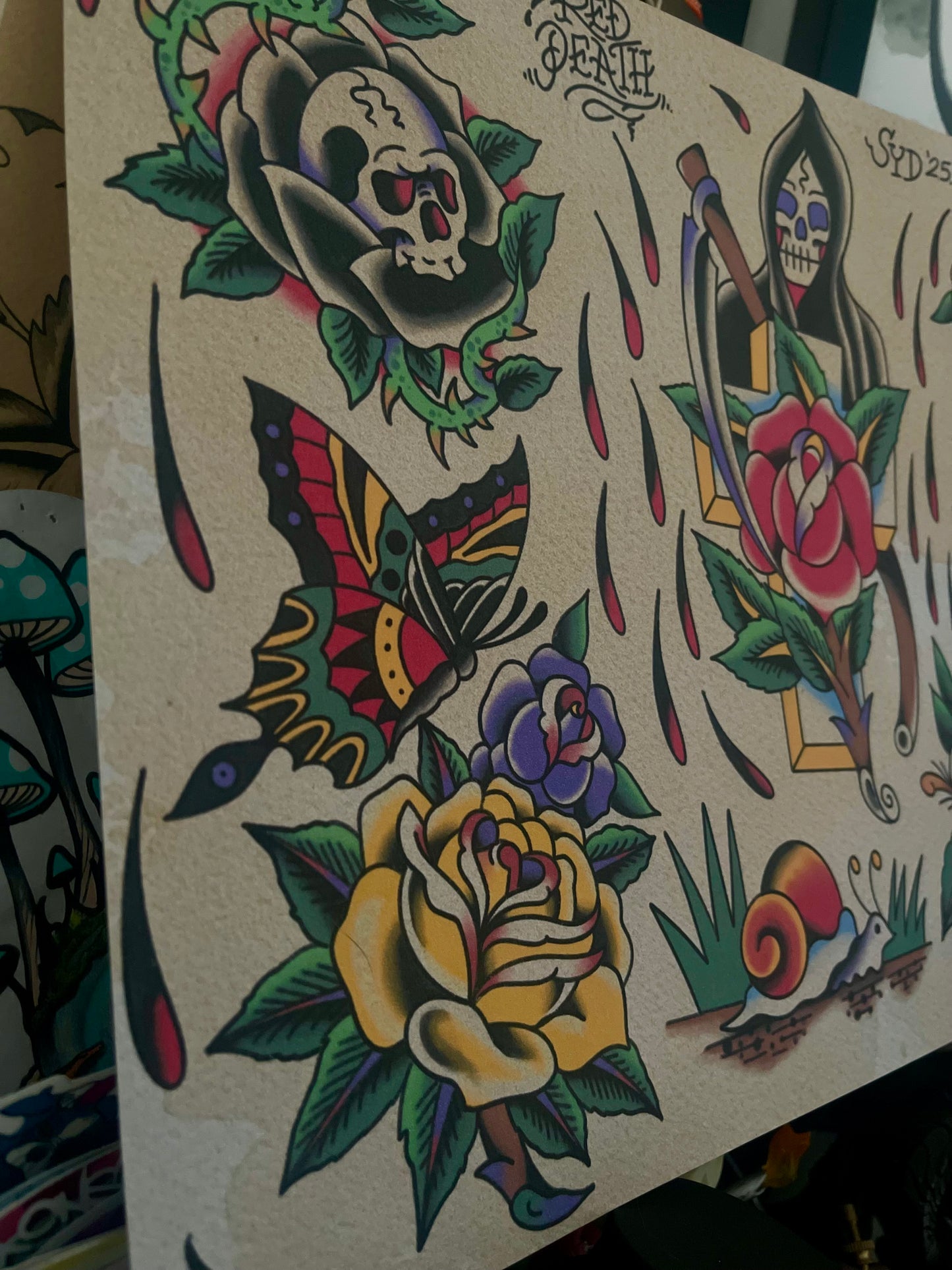 To plant a seed - Tattoo Flash Sheet Print