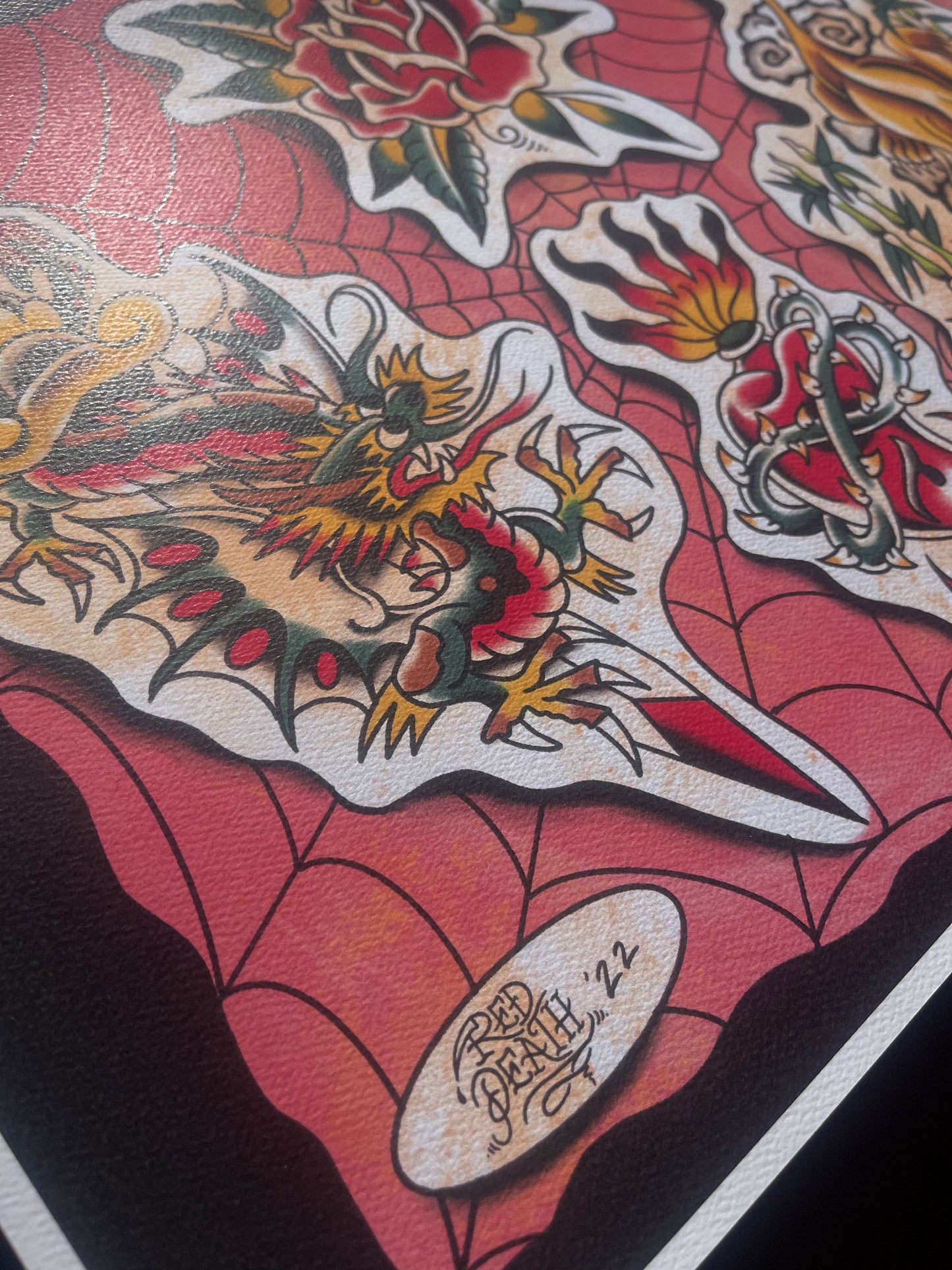2022 Flash Set, RED - A3 Tattoo Flash Sheet Print