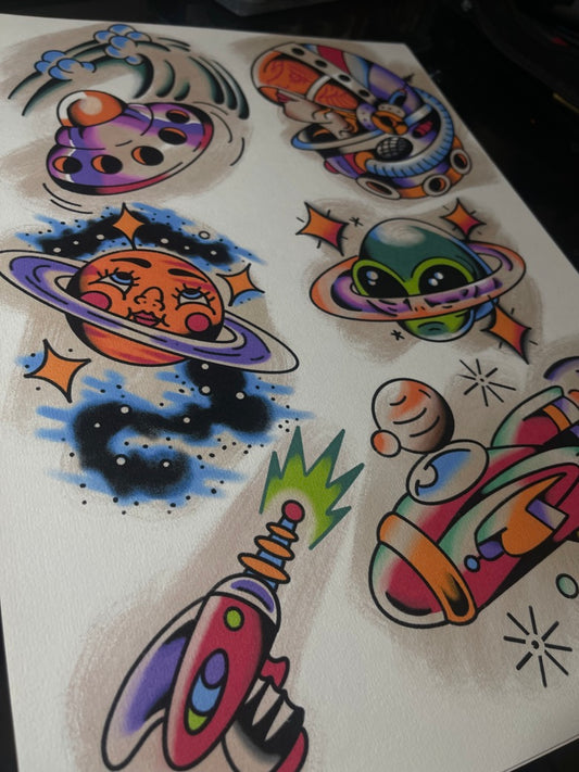 Interdimensional - Tattoo Flash Print
