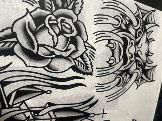 Church Burner - Tattoo Flash Print