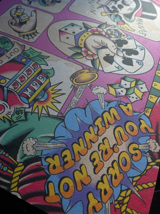 Sorry You're Not A Winner - Traditional Tattoo Artwork Print