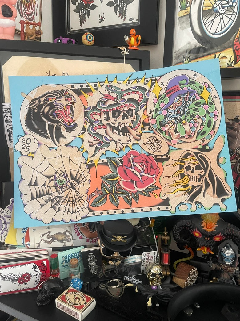 Baby Blue - Tattoo Flash Print