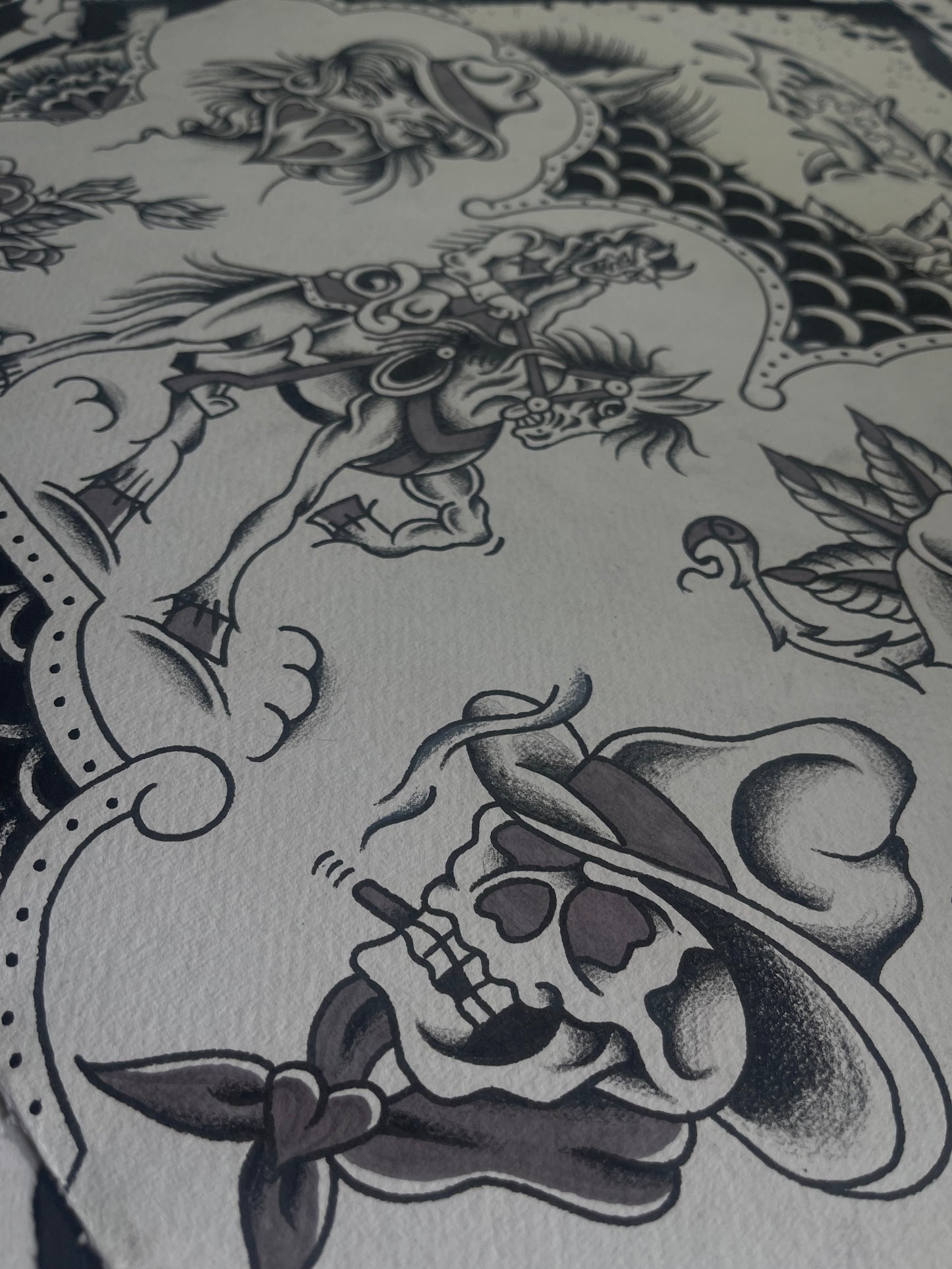 Redemption - A3 Original Tattoo Flash Sheet