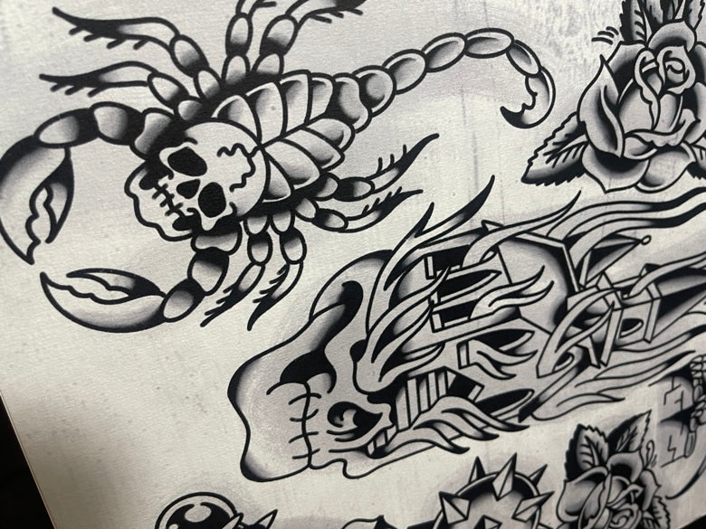 Church Burner - Tattoo Flash Print