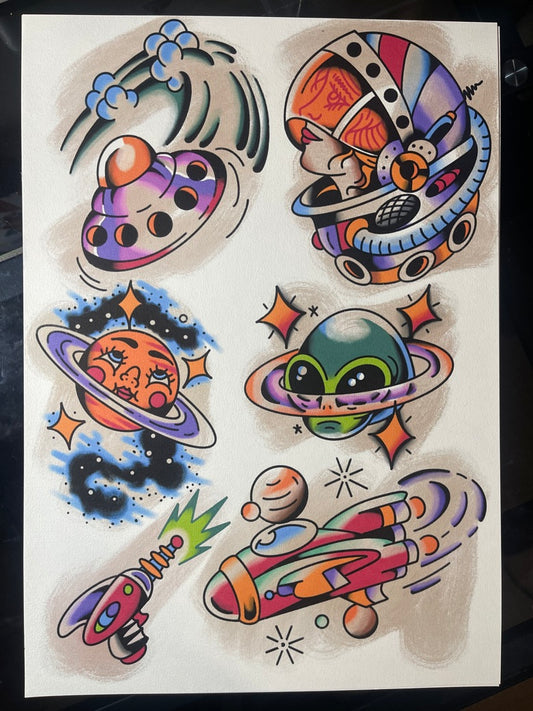 Interdimensional - Tattoo Flash Print