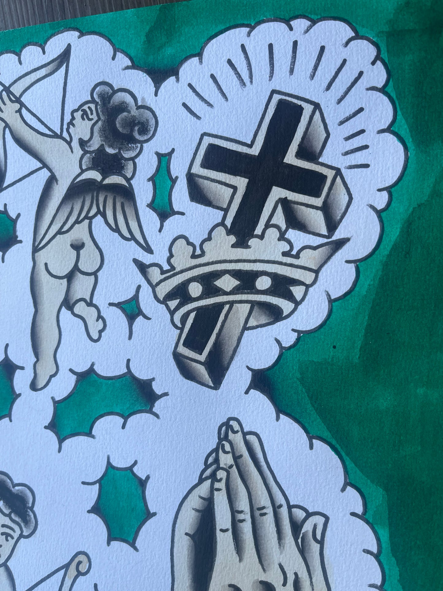 INRI - A3 Original Tattoo Flash Sheet