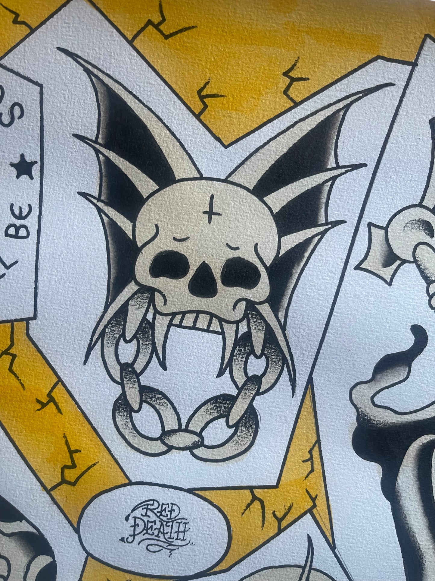 As you are, I was - A3 Original Tattoo Flash Sheet