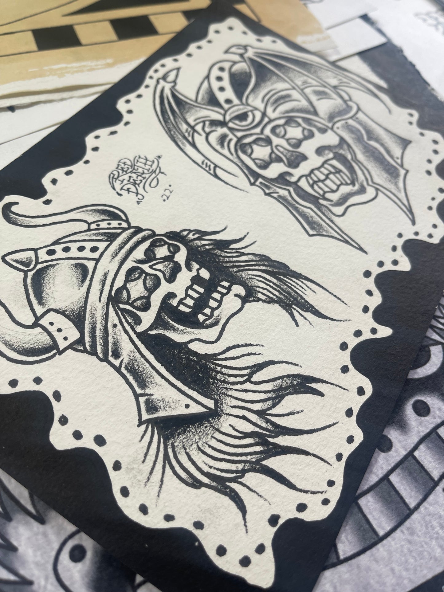 Draugr - A5 original Tattoo flash