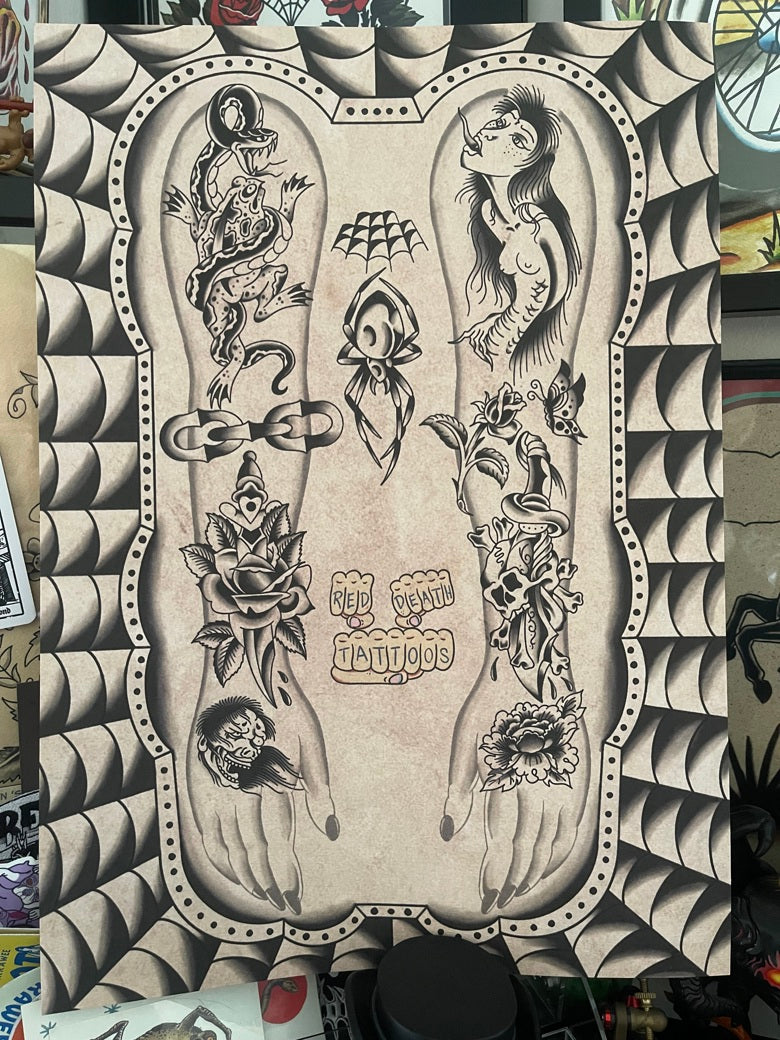 Into My Arms - Tattoo Flash Print