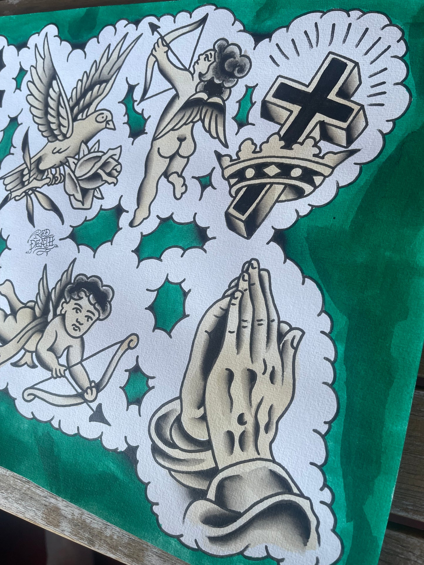 INRI - A3 Original Tattoo Flash Sheet