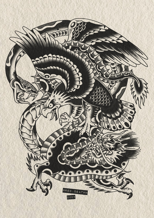 Battle Royale - Black and Grey  Print