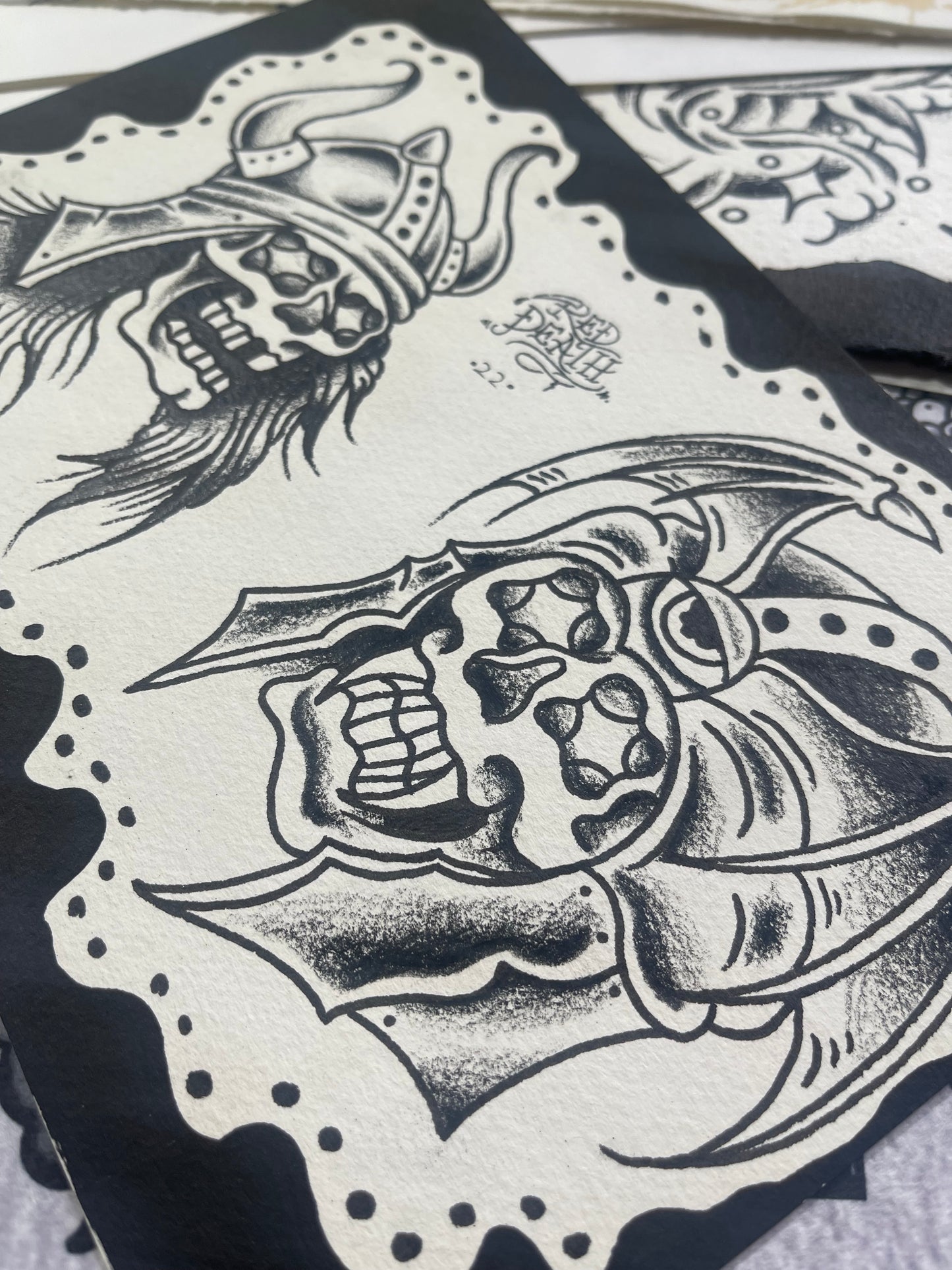 Draugr - A5 original Tattoo flash