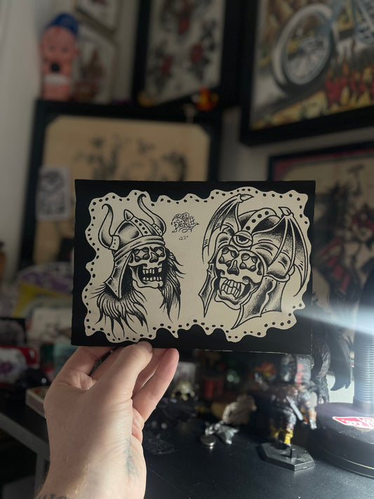 Draugr - A5 original Tattoo flash