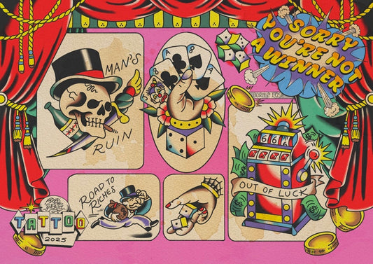 Sorry You're Not A Winner - Tattoo Flash Print